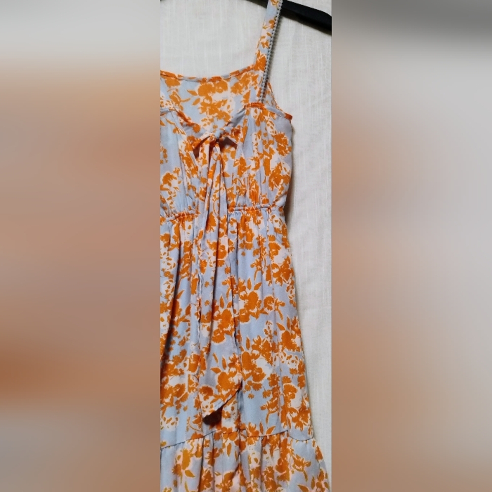 Jessica Simpson Floral Orange and White Dress